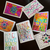 Color Your Own Notecards | Peace Love and Joy