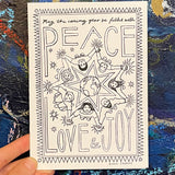Color Your Own Notecards | Peace Love and Joy