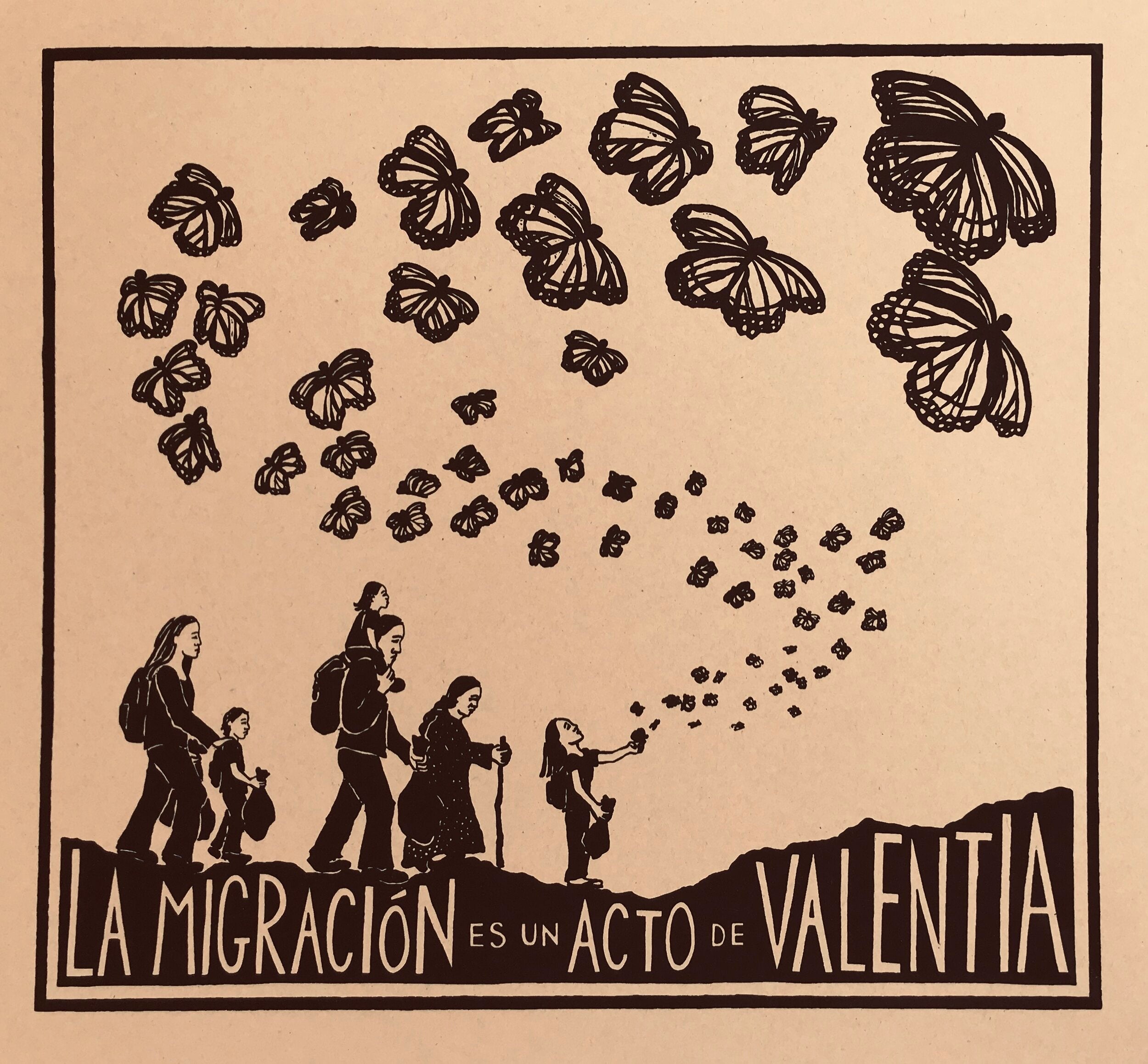 Art Print | Migration is an Act of Courage Screen Print